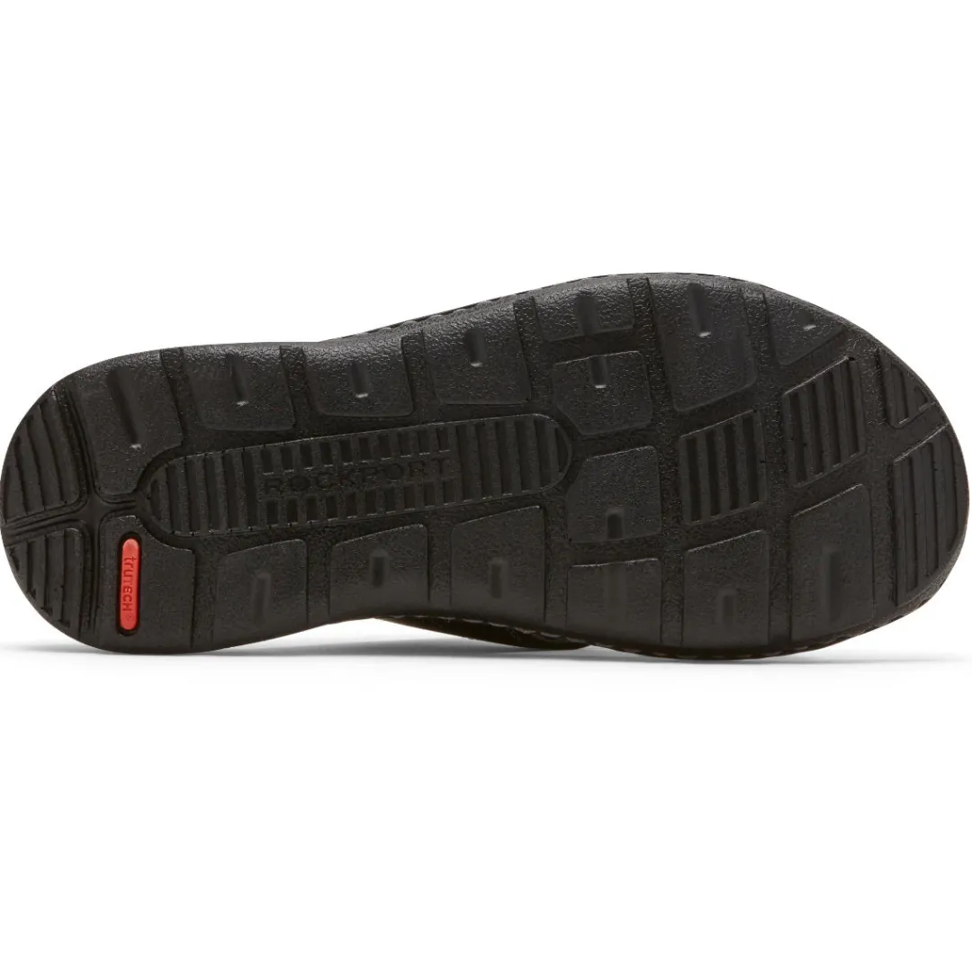 Hot Rockport Men'S Darwyn Cross Band Slide Black Leather Ii