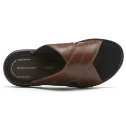 Best Rockport Men'S Darwyn Cross Band Slide Coach Brown Lea