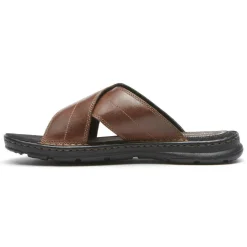 Best Rockport Men'S Darwyn Cross Band Slide Coach Brown Lea