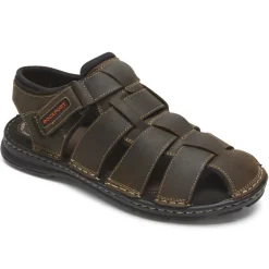 Best Rockport Men'S Darwyn Fisherman Slingback Sandal Brown Ii Lea