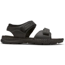 Fashion Rockport Men'S Darwyn Quarter-Strap Sandal Black Leather 2