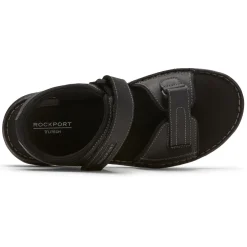 Fashion Rockport Men'S Darwyn Quarter-Strap Sandal Black Leather 2