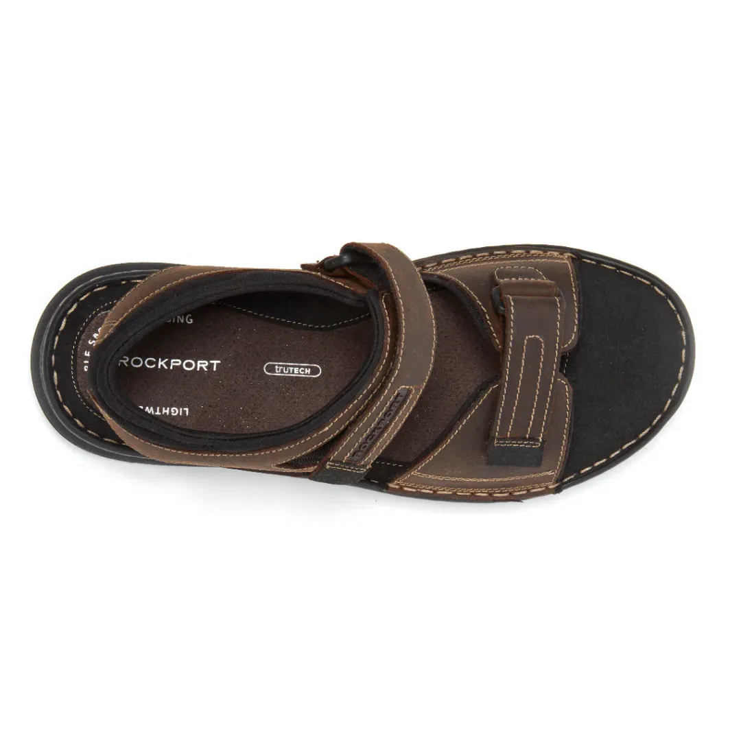 Fashion Rockport Men'S Darwyn Quarter-Strap Sandal Brown Ii Leather