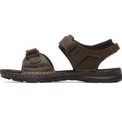 Fashion Rockport Men'S Darwyn Quarter-Strap Sandal Brown Ii Leather