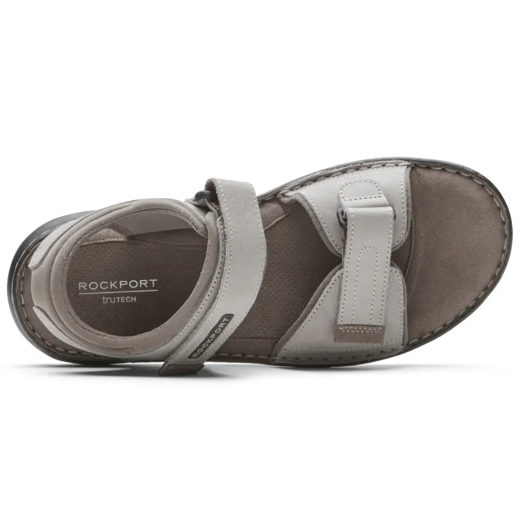 Online Rockport Men'S Darwyn Quarter-Strap Sandal Stone Nubuck