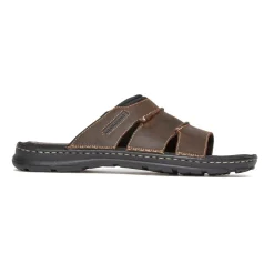 New Rockport Men'S Darwyn Slide Brown Ii Lea