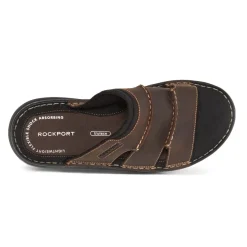 New Rockport Men'S Darwyn Slide Brown Ii Lea