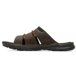 New Rockport Men'S Darwyn Slide Brown Ii Lea