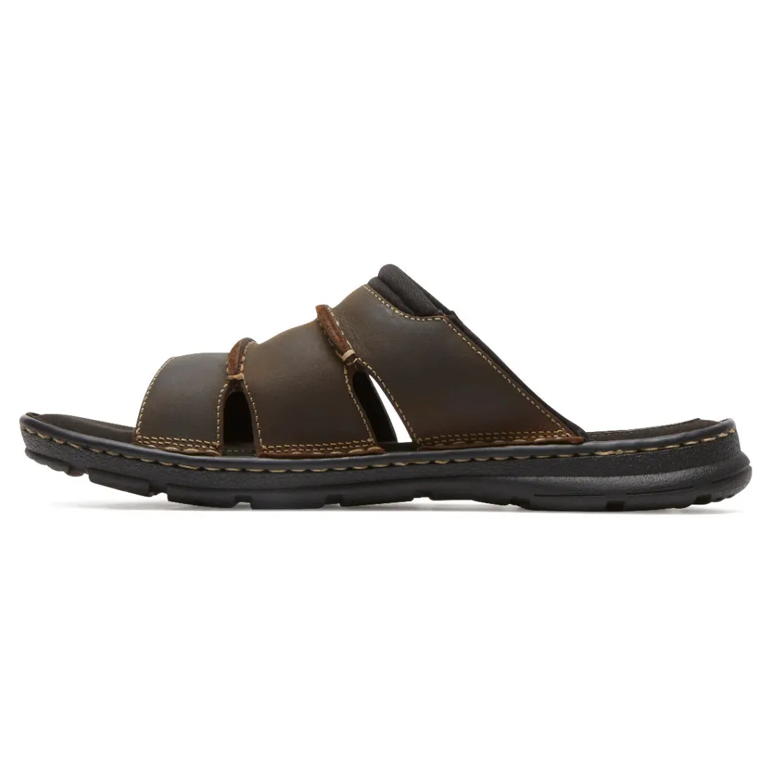 New Rockport Men'S Darwyn Slide Brown Ii Lea