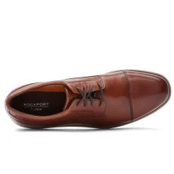 Online Rockport Men'S Garett Cap Toe Oxford New Brown Gradient
