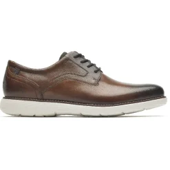 Best Rockport Men'S Garett Plain Toe Oxford Cognac