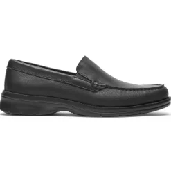 Online Rockport Men'S Palmer Venetian Loafer Black Tumbled