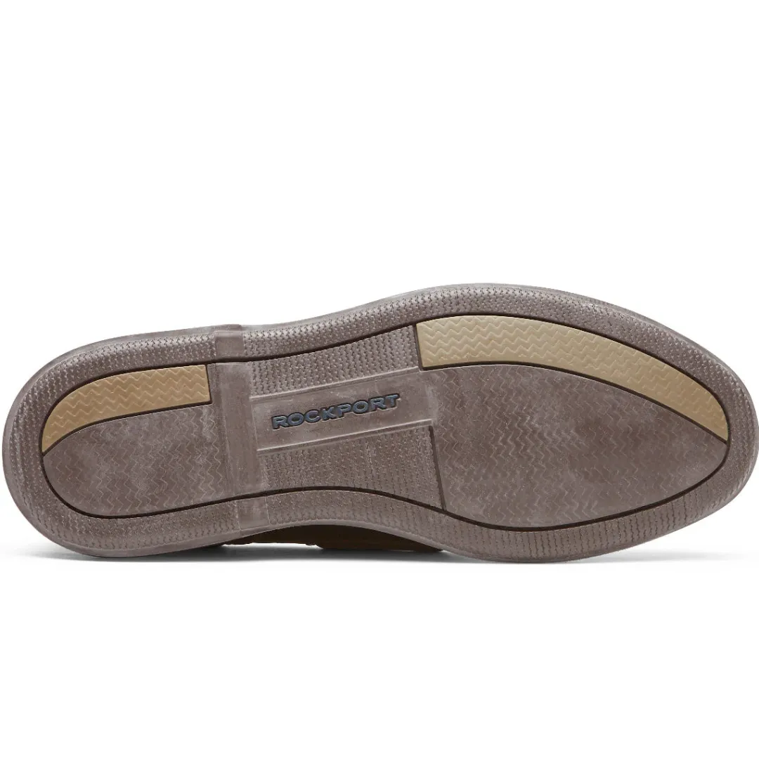 Outlet Rockport Men'S Perth Boat Shoe Dark Brown Pull Up