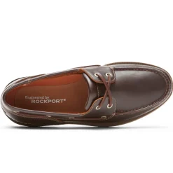 Discount Rockport Men'S Perth Boat Shoe Beeswax/Dark Brown L