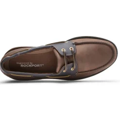 Outlet Rockport Men'S Perth Boat Shoe Chocolate/Bark