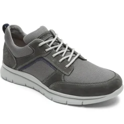 Discount Rockport Men'S Primetime Casual Mudguard Sneaker Grey Mesh/Lea
