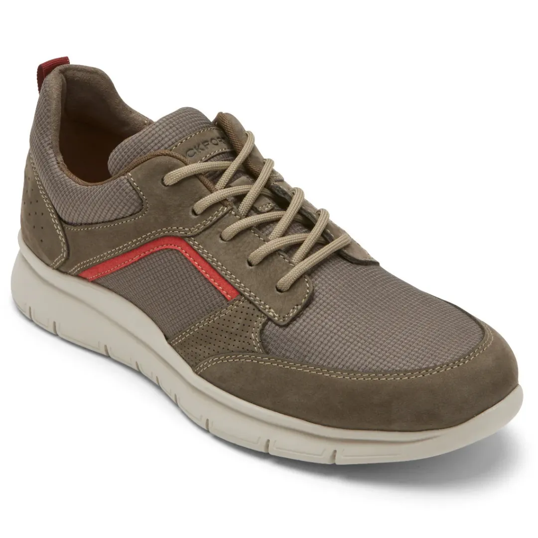 New Rockport Men'S Primetime Casual Mudguard Sneaker Breen Mesh Leather