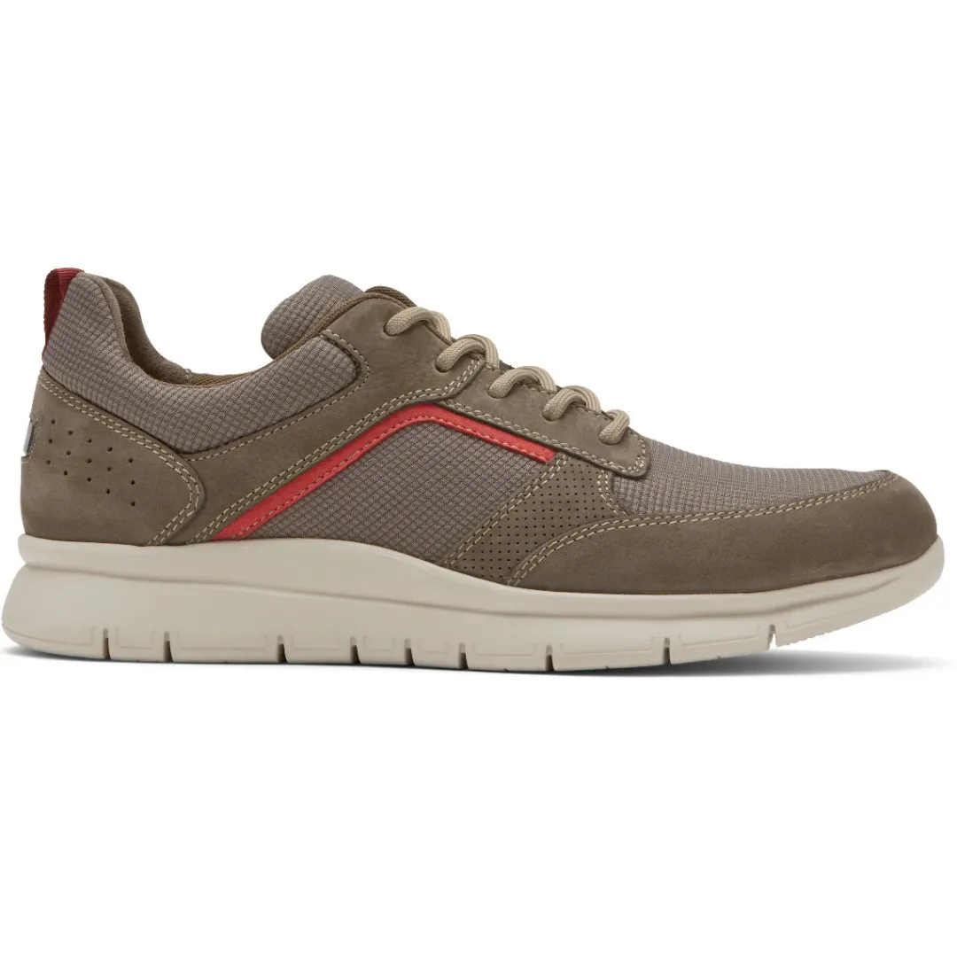 New Rockport Men'S Primetime Casual Mudguard Sneaker Breen Mesh Leather