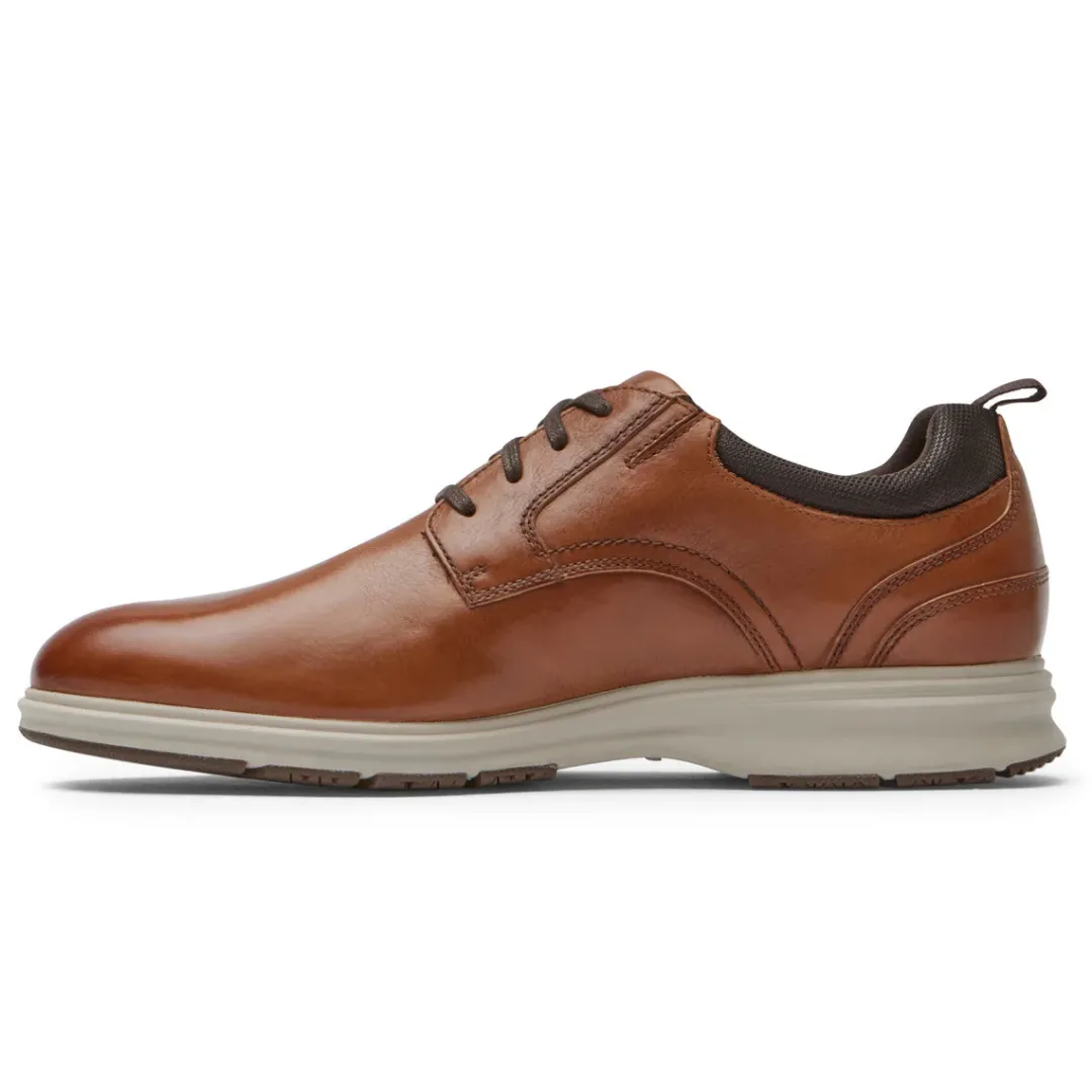 Hot Rockport Men'S Total Motion City Plain Toe Oxford Tan Tumbled