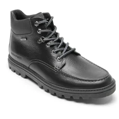 Hot Rockport Men'S Weather Or Not Waterproof Moc Toe Boot Black Leather
