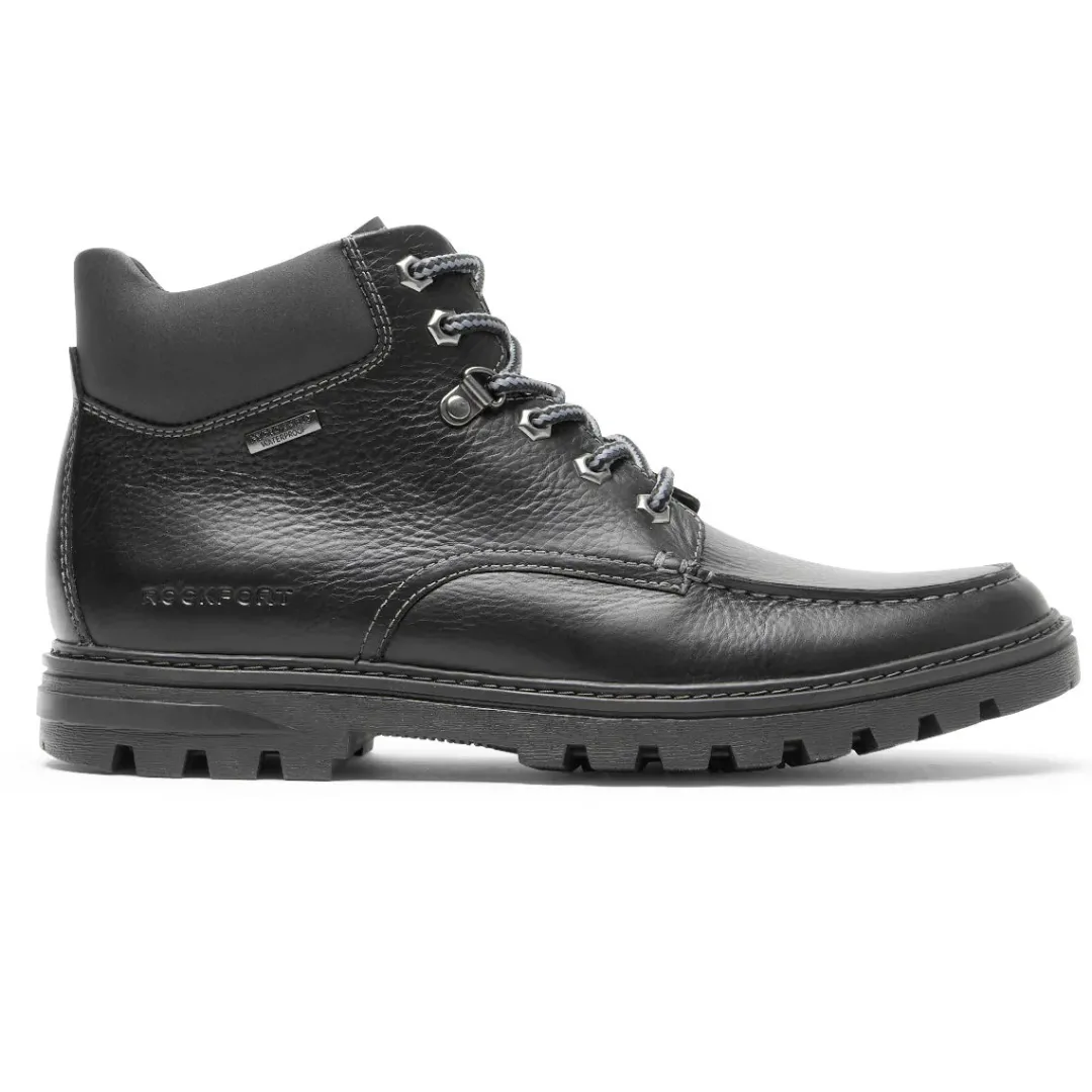 Hot Rockport Men'S Weather Or Not Waterproof Moc Toe Boot Black Leather