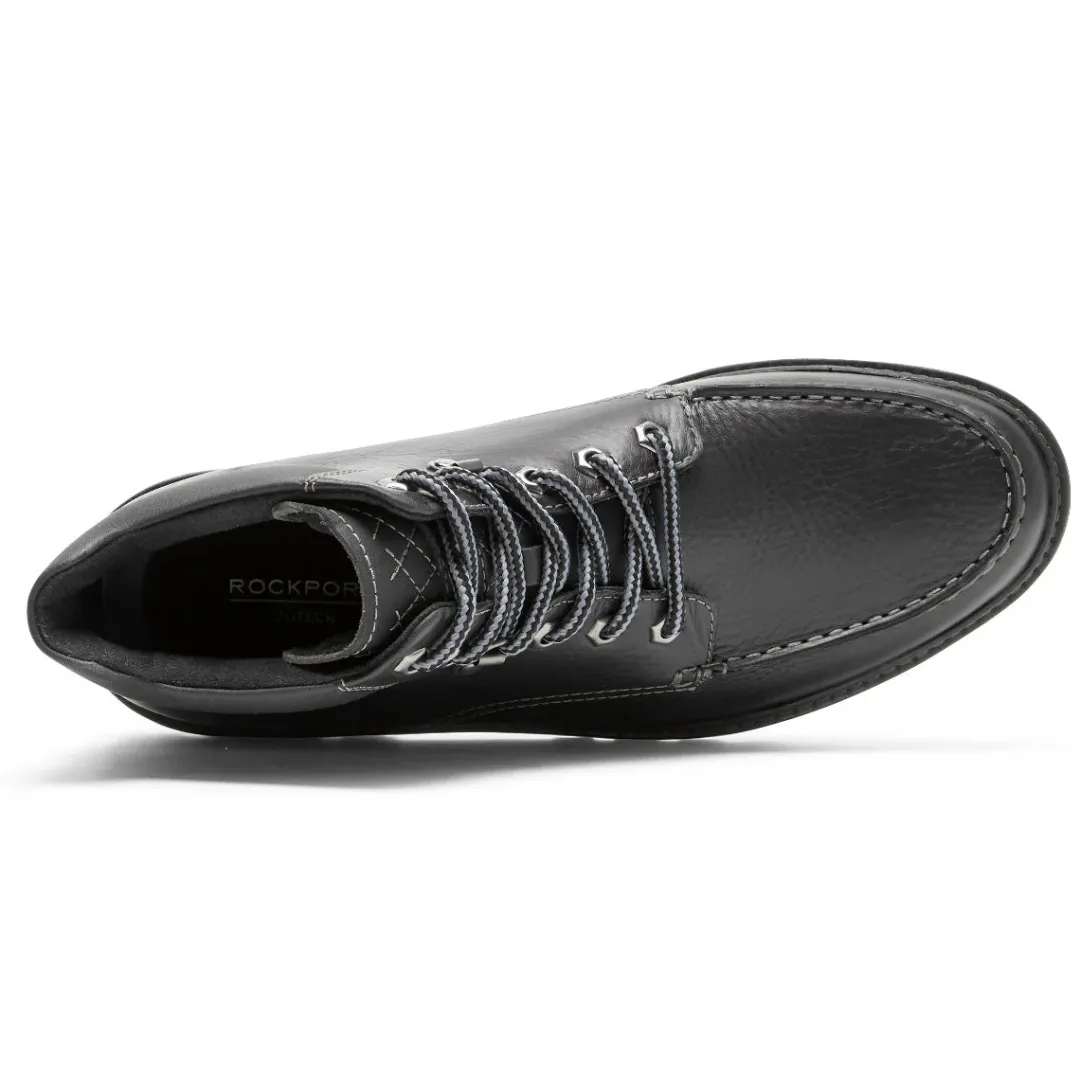 Hot Rockport Men'S Weather Or Not Waterproof Moc Toe Boot Black Leather