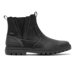 Sale Rockport Men'S Weather Or Not Waterproof Chelsea Boot Black Leather/Suede