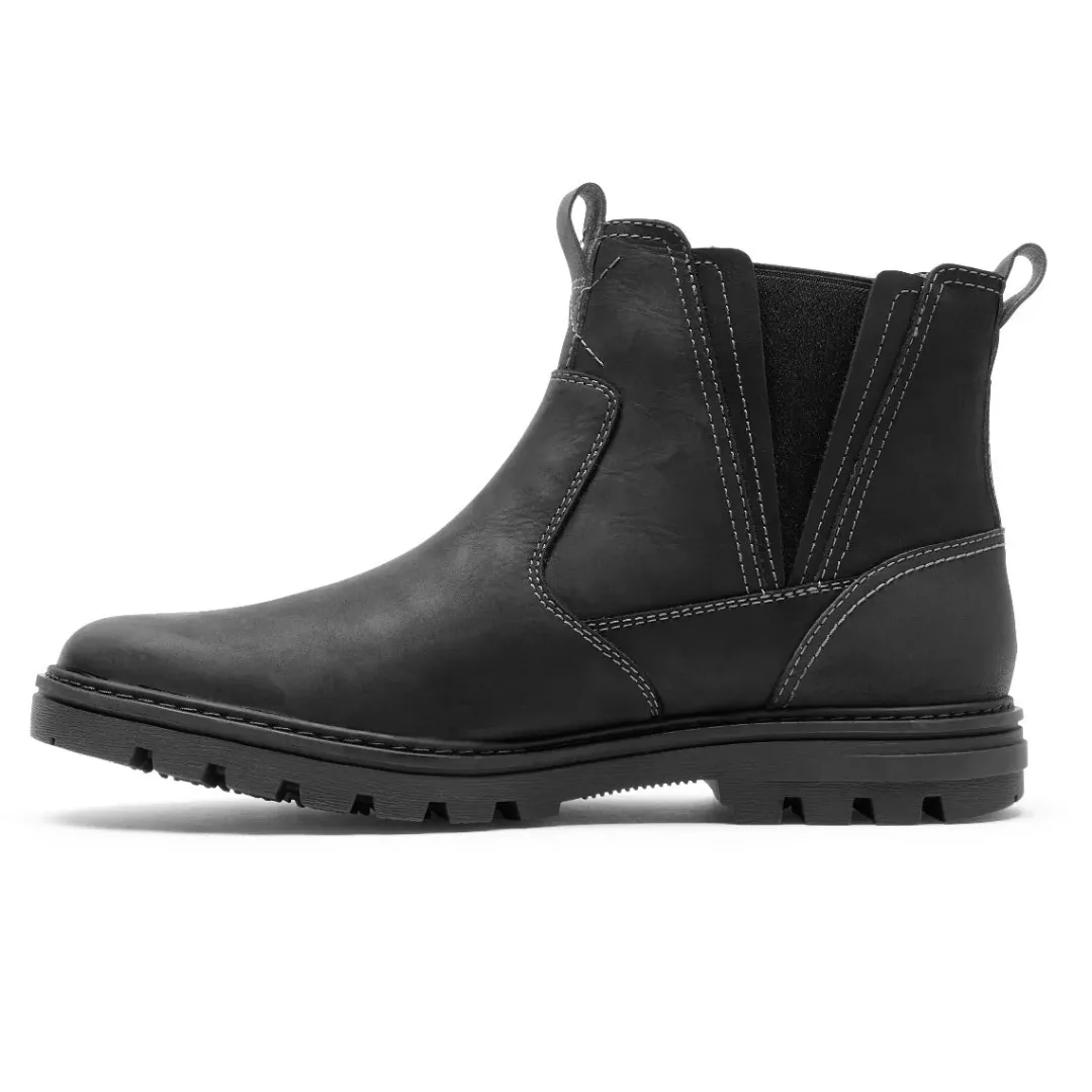 Sale Rockport Men'S Weather Or Not Waterproof Chelsea Boot Black Leather/Suede