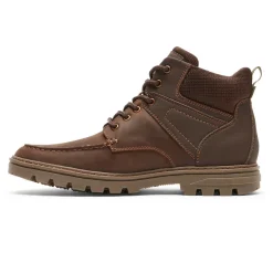 New Rockport Men'S Weather Ready Waterproof Moc Toe Boot Java Leather/Suede