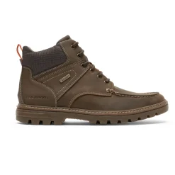 New Rockport Men'S Weather Ready Waterproof Moc Toe Boot New Tan Leather/Suede