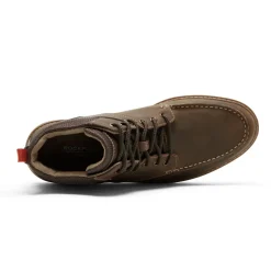New Rockport Men'S Weather Ready Waterproof Moc Toe Boot New Tan Leather/Suede