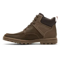 New Rockport Men'S Weather Ready Waterproof Moc Toe Boot New Tan Leather/Suede