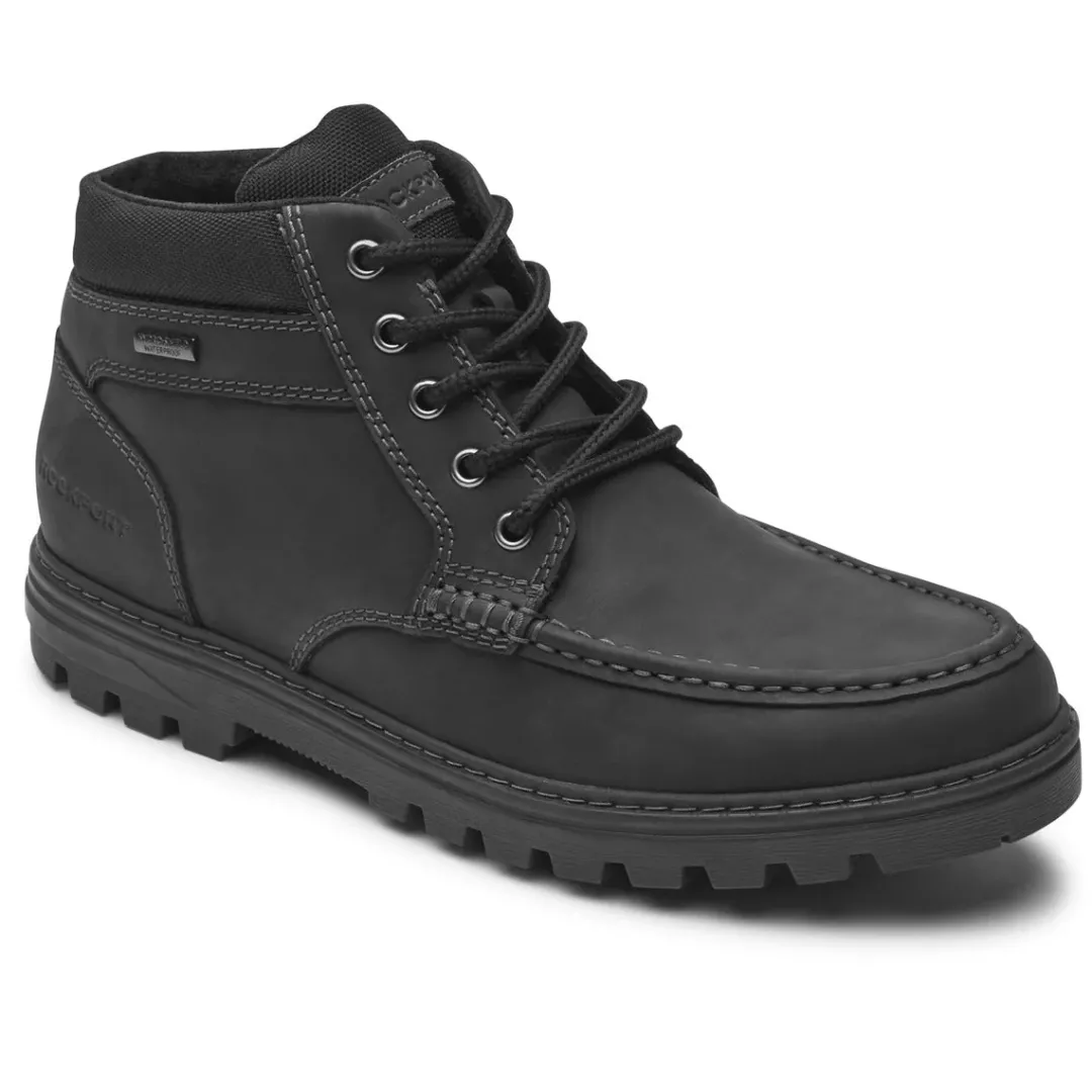 Clearance Rockport Men'S Weather Ready Waterproof Moc Boot Black Lea