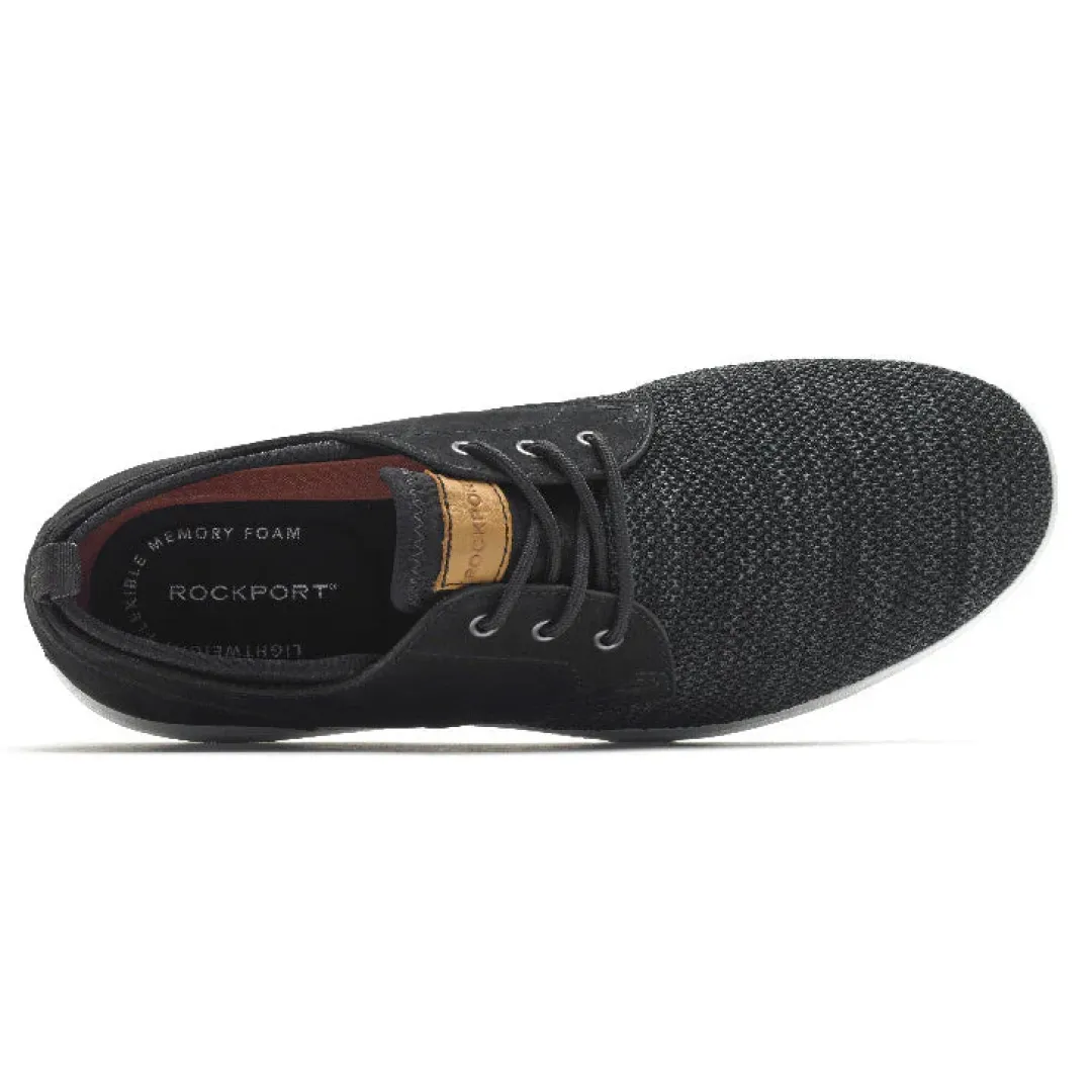 Discount Rockport Men'S Zaden Plain Toe Oxford Black Nubuck/Mesh