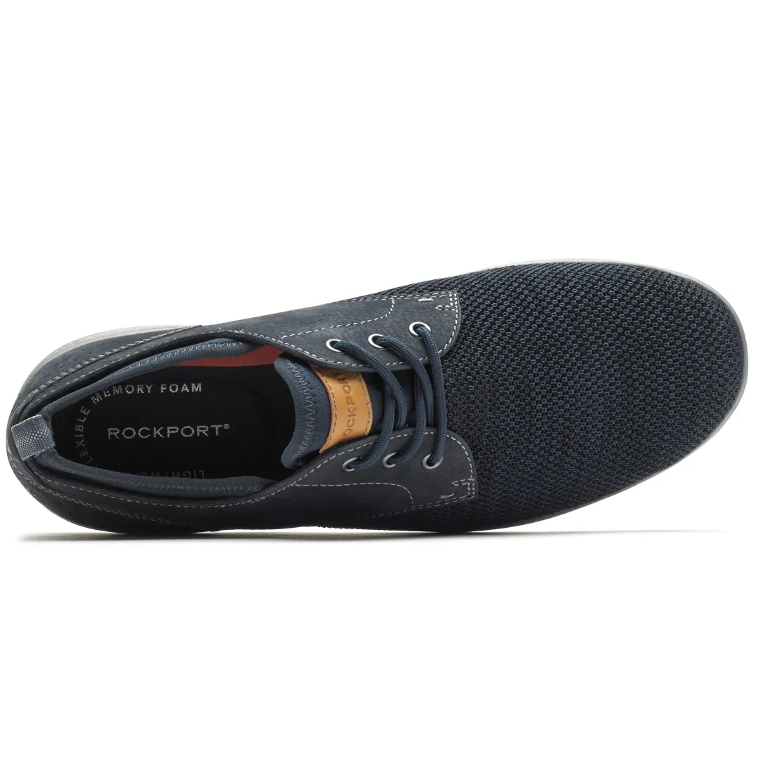 Discount Rockport Men'S Zaden Plain Toe Oxford Navy Nubuck/Mesh