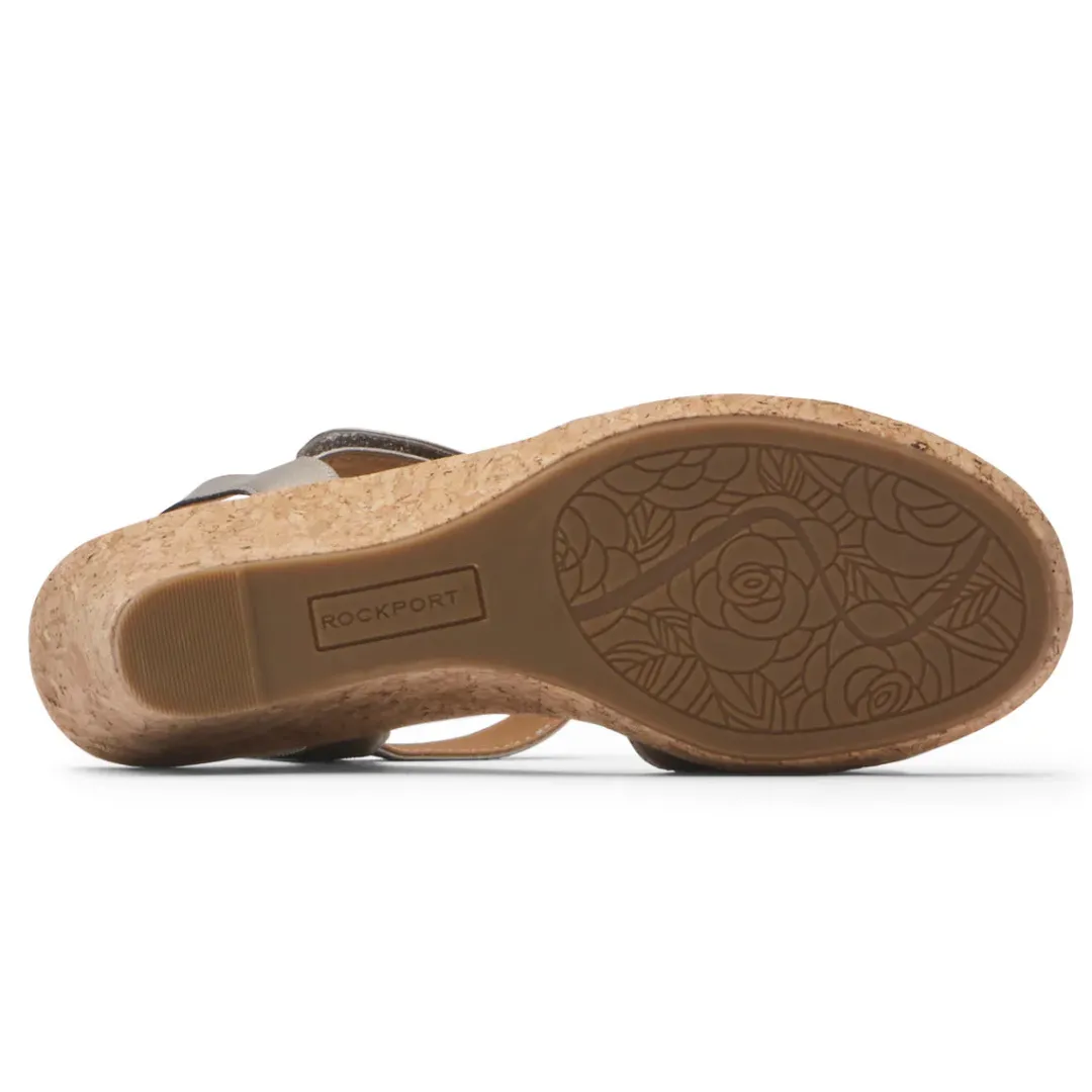 Online Rockport Women'S Blanca T-Strap Sandal Taupe Metallic