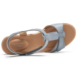 Online Rockport Women'S Blanca T-Strap Sandal Blue Chambray