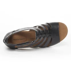 Outlet Rockport Women'S Briah Gladiator Sandal Black Leather