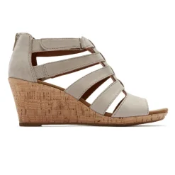 Clearance Rockport Women'S Briah Gladiator Sandal New Taupe Nubuck