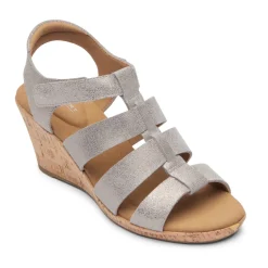 Fashion Rockport Women'S Briah New Gladiator Sandal Taupe Metallic