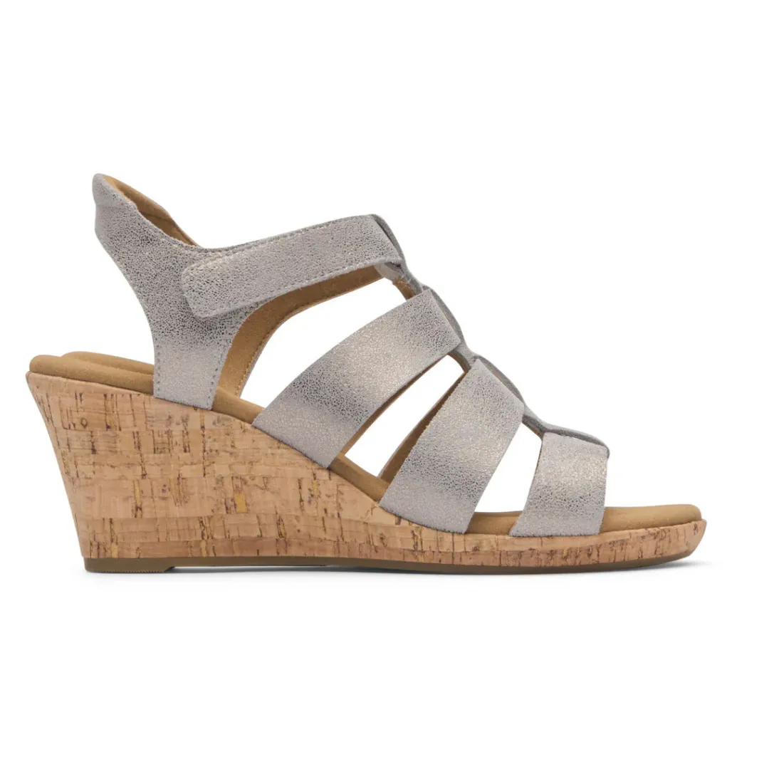 Fashion Rockport Women'S Briah New Gladiator Sandal Taupe Metallic