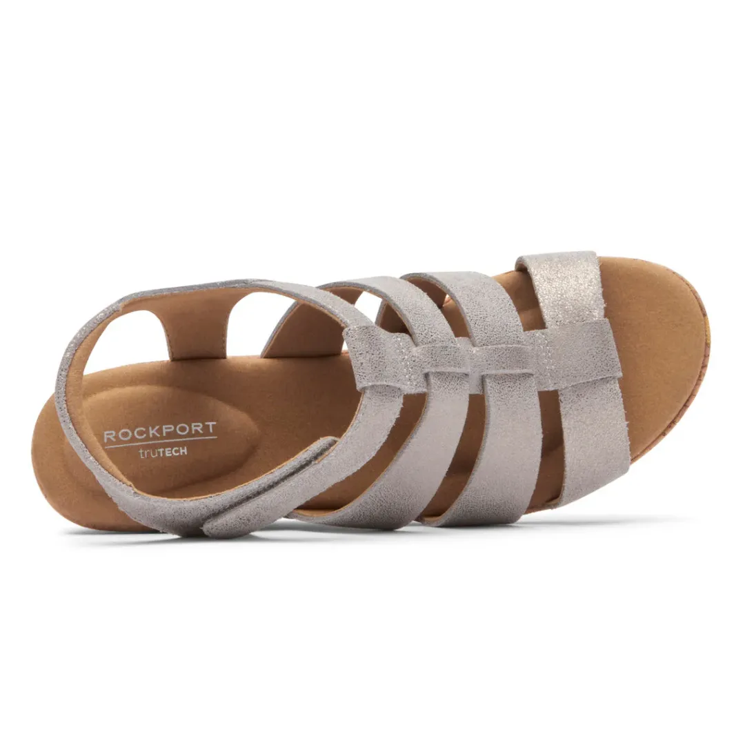 Fashion Rockport Women'S Briah New Gladiator Sandal Taupe Metallic