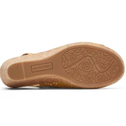 Sale Rockport Women'S Briah Perforated Slingback Sandal Sweet Corn