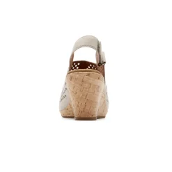 Sale Rockport Women'S Briah Perforated Slingback Sandal Taupe Leather