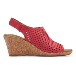 Best Rockport Women'S Briah Perforated Slingback Sandal Cayenne Red
