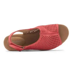 Best Rockport Women'S Briah Perforated Slingback Sandal Cayenne Red