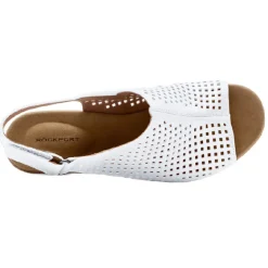 Fashion Rockport Women'S Briah Perforated Slingback Sandal White