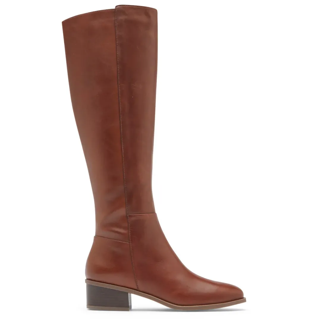 Best Rockport Women'S Evalyn Tall Boot Saddle Lthr