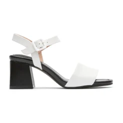 Hot Rockport Women'S Farrah 2-Strap Heel White/Black