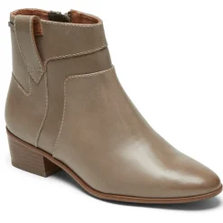 New Rockport Women'S Geovana Waterproof Layered Boot Taupe Lthr Wp